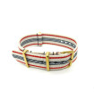 NATO strap White/Blue/Red﻿ Gold