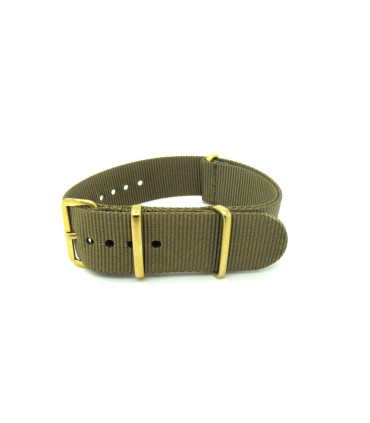 NATO watch strap Khaki Gold