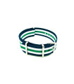NATO watch strap Navy/White/Green