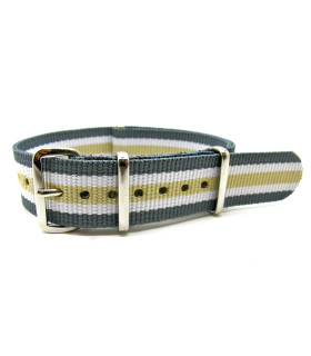 NATO Strap Grey/White/Sand
