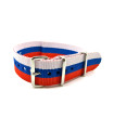 NATO watch strap White/Blue/Red