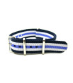 NATO watch strap Navy/White/Purple