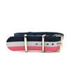NATO watch strap Navy/White/Pink