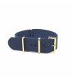 NATO watch strap Dark Blue Gold