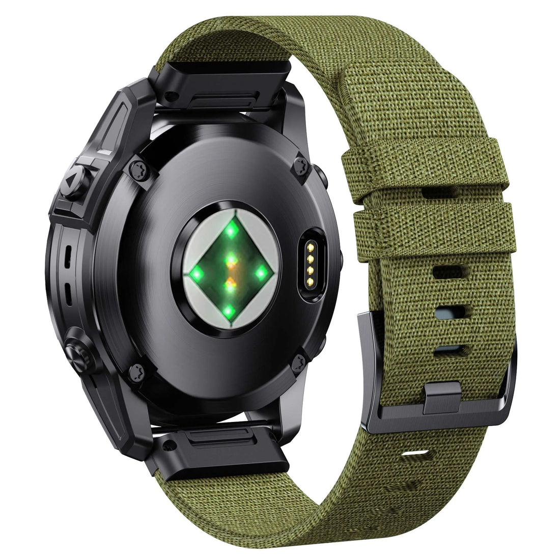 KronoKeeper nylon strap compatible with Garmin QuickFit worn on the wrist