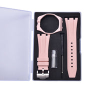Rubber strap and case for AP x Swatch Pink KronoKeeper – complete set with strap, case, buckle and tool