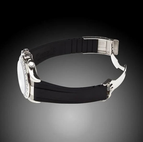 RubberB M101 Black with red stitching Strap - view 4