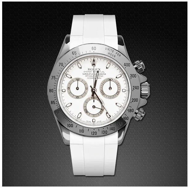 RubberB M106CD White with buckle Strap - detail