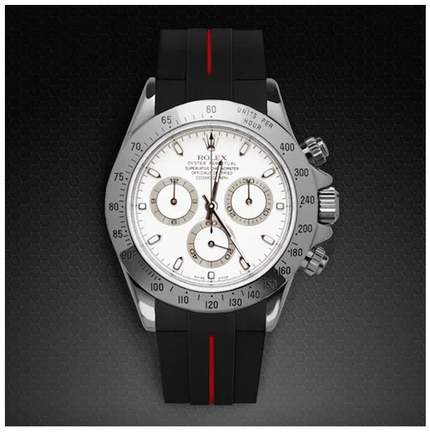 RubberB M106CD Black/Red with buckle Strap - view 3