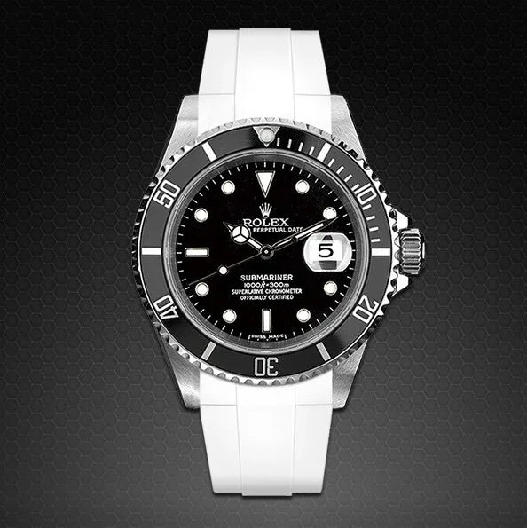RubberB M106 White with buckle Strap - detail