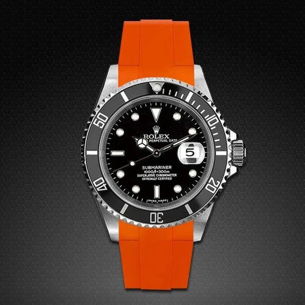RubberB M106 Orange with buckle Strap - detail