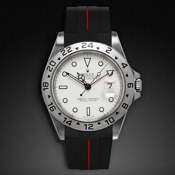 RubberB M106 Black/ Red with buckle Strap - view 3