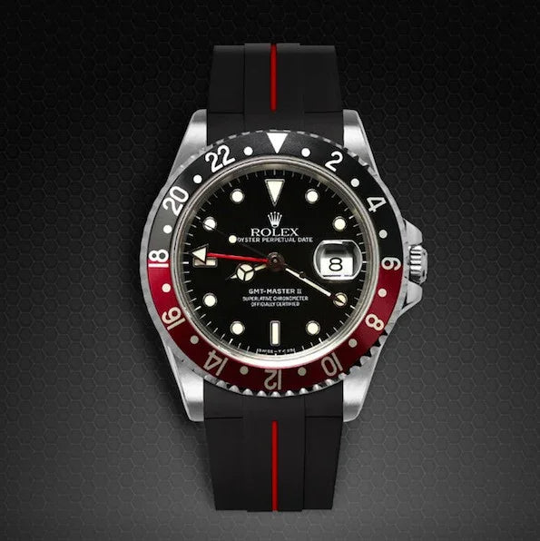 RubberB M106 Black/ Red with buckle Strap - view 5