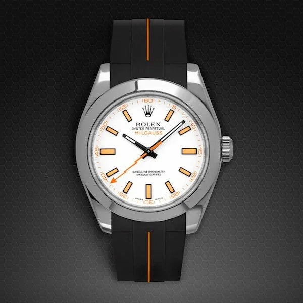 Rubber B Strap M115 Black/Orange - detail
