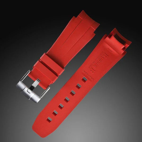 RubberB M107 Red with buckle Strap - detail