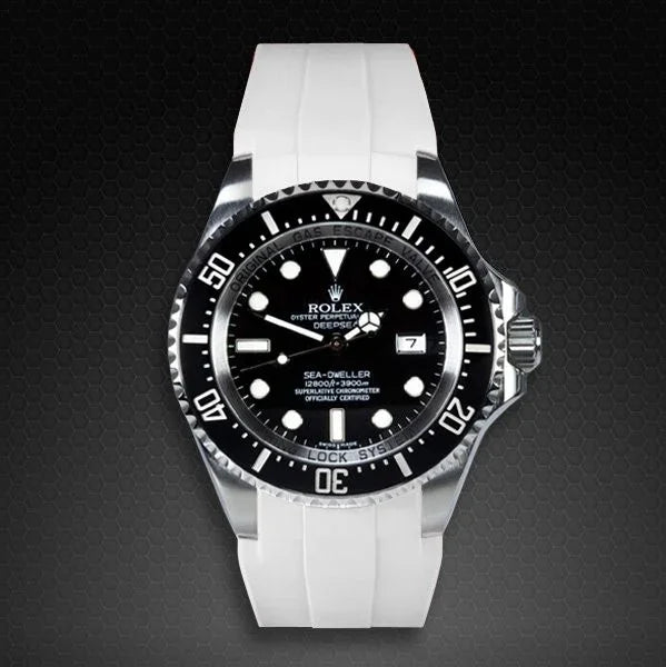 RubberB M107White with buckle Strap - detail