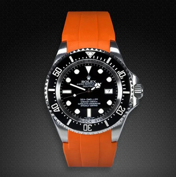RubberB M107 Orange with buckle Strap - detail