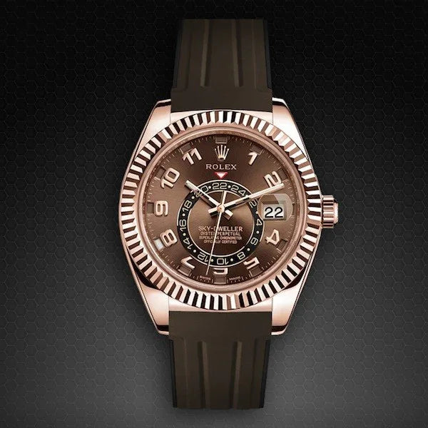 RubberB M110 Brown/Black Strap - detail