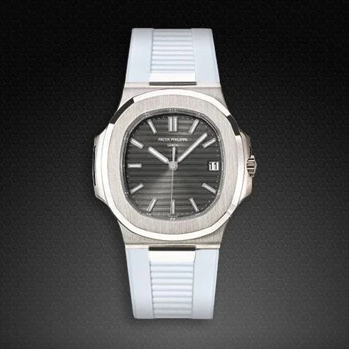 RubberB for Patek Philippe Nautilus - White Pk77 Strap - detail
