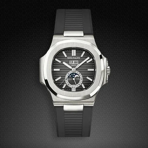 RubberB for Patek Philippe Nautilus - Grey PK77 Strap - view 3