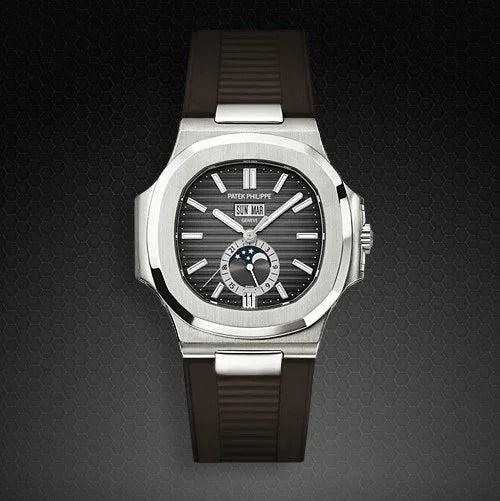 RubberB for Patek Philippe Nautilus - Espresso PK77 Strap - detail