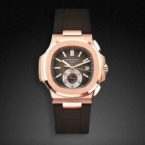 RubberB for Patek Philippe Nautilus - Espresso PK77 Strap - view 4
