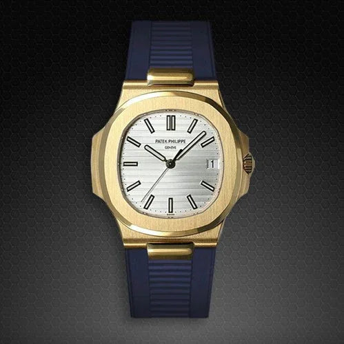 RubberB for Patek Philippe Nautilus - Navy Blue PK77 Strap - view 3