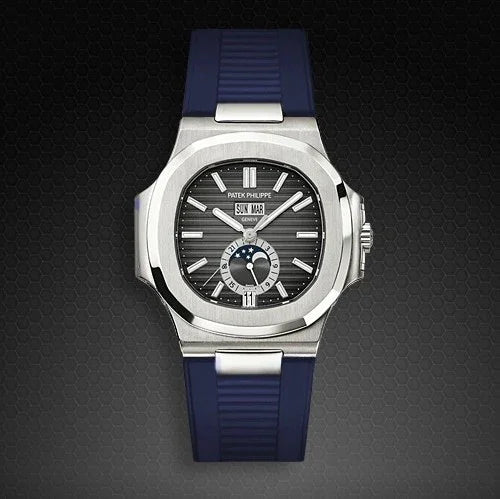 RubberB for Patek Philippe Nautilus - Navy Blue PK77 Strap - view 4
