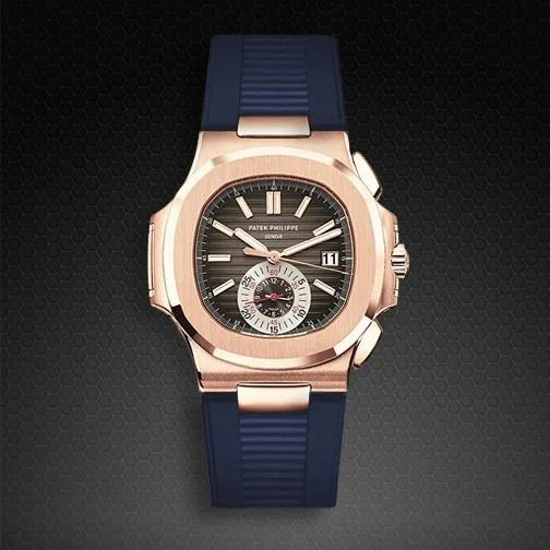 RubberB for Patek Philippe Nautilus - Navy Blue PK77 Strap - view 5