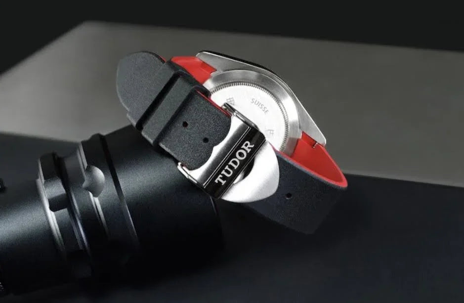 RubberB T800 for Tudor Black/Red Strap - view 5
