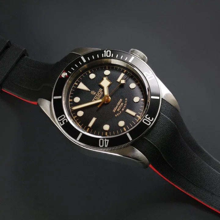RubberB T800 for Tudor Black/Red Strap - view 6