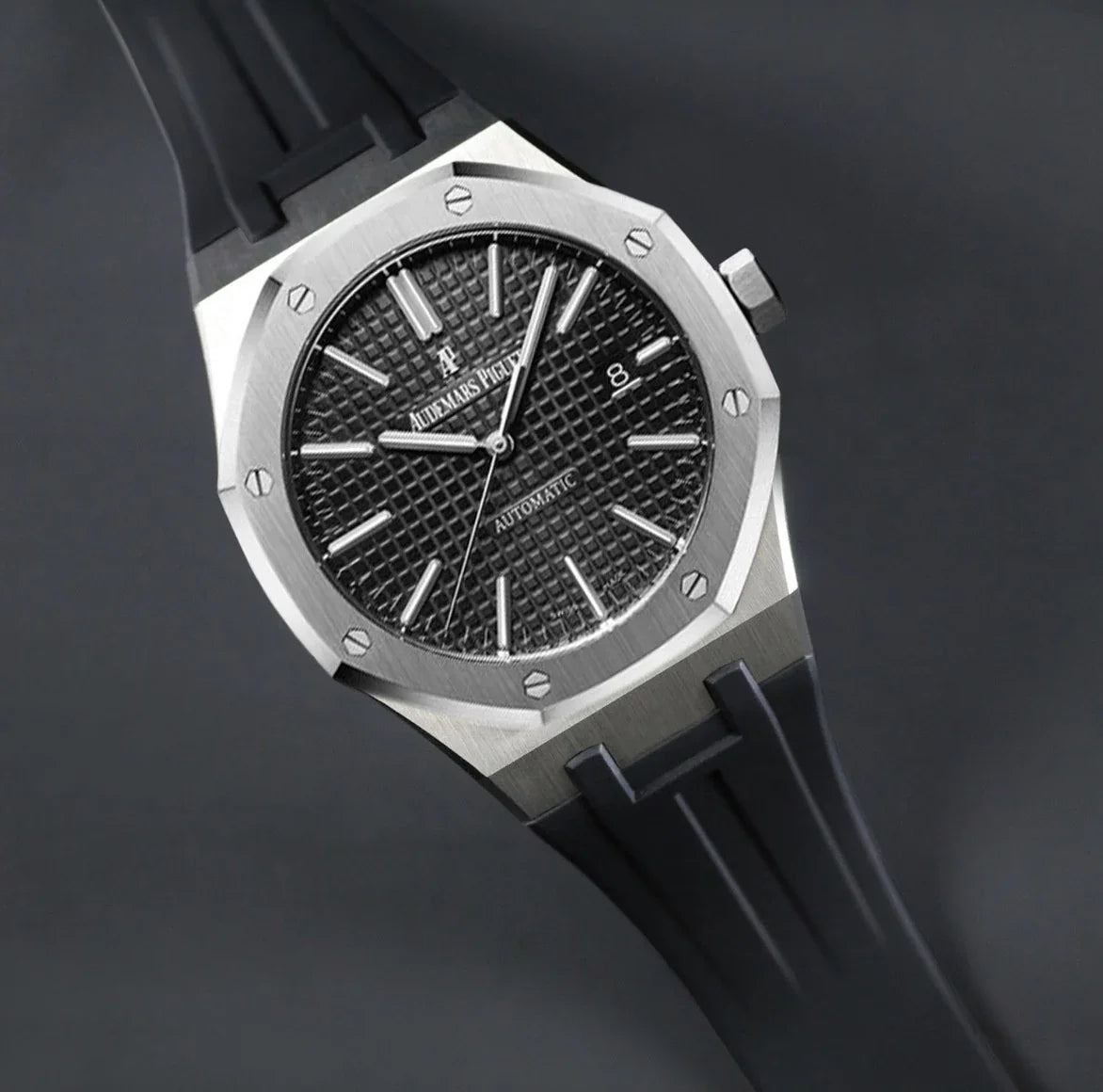 Rubber B Strap for Audemars Piguet Royal Oak 41mm on Strap - APV41 Velcro S - view 6