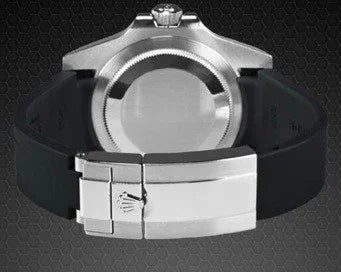 RubberB M105 Black/ White Strap - detail