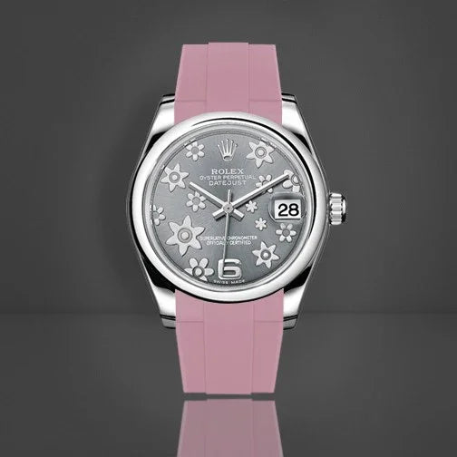 Rubber B Strap M316 Pink with buckle - detail