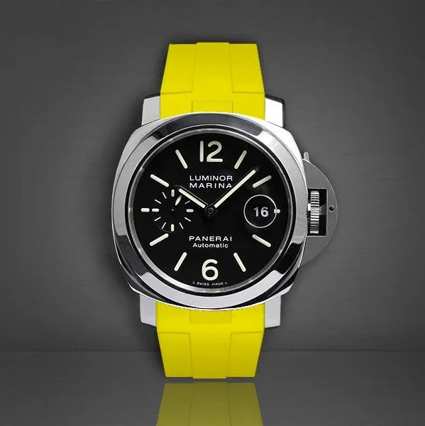 RubberB Strap P210 Luminor 44 mm Yellow - detail