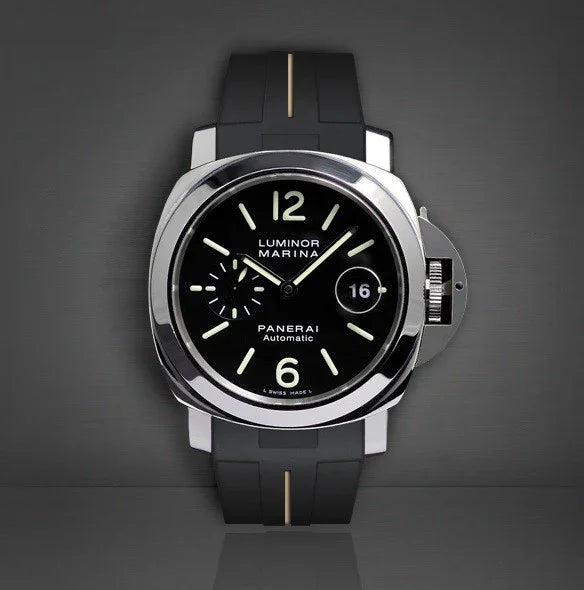 RubberB Strap P210 Luminor 44 mm Black/Tan - detail