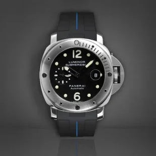 RubberB Strap P210 Luminor 44 mm Black/Blue - detail