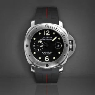 RubberB Strap P210 Luminor 44 mm Black/Red - view 3