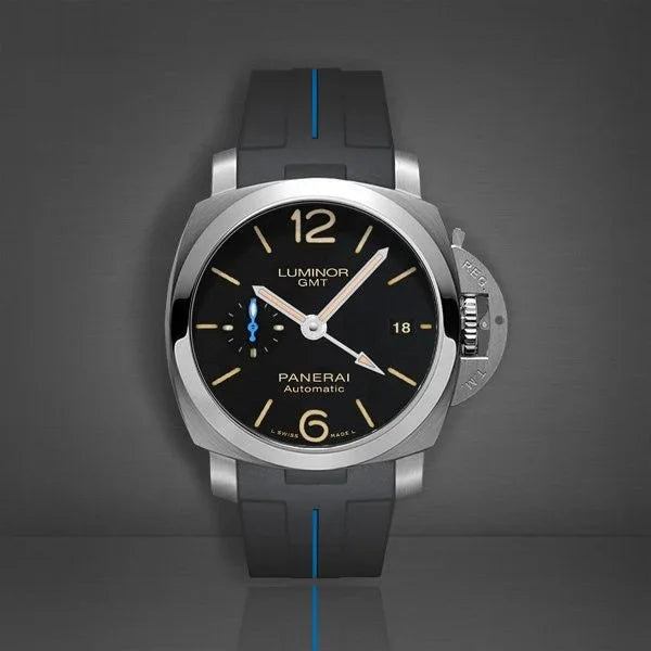 RubberB Strap P220 Black/Blue Luminor 44 mm 1950 Type I - detail