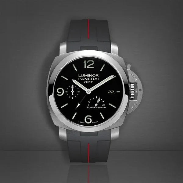 RubberB Strap Black/red Luminor 44 mm 1950 Type II - detail