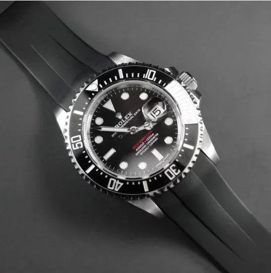 RubberB M113 Black with buckle Strap - detail