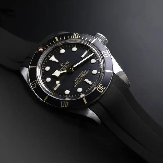 RubberB T801 Black with buckle for Tudor Black bay 58 Strap - detail
