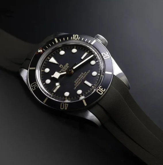 RubberB T801 Brown with buckle for Tudor Black Bay 58 Strap - detail