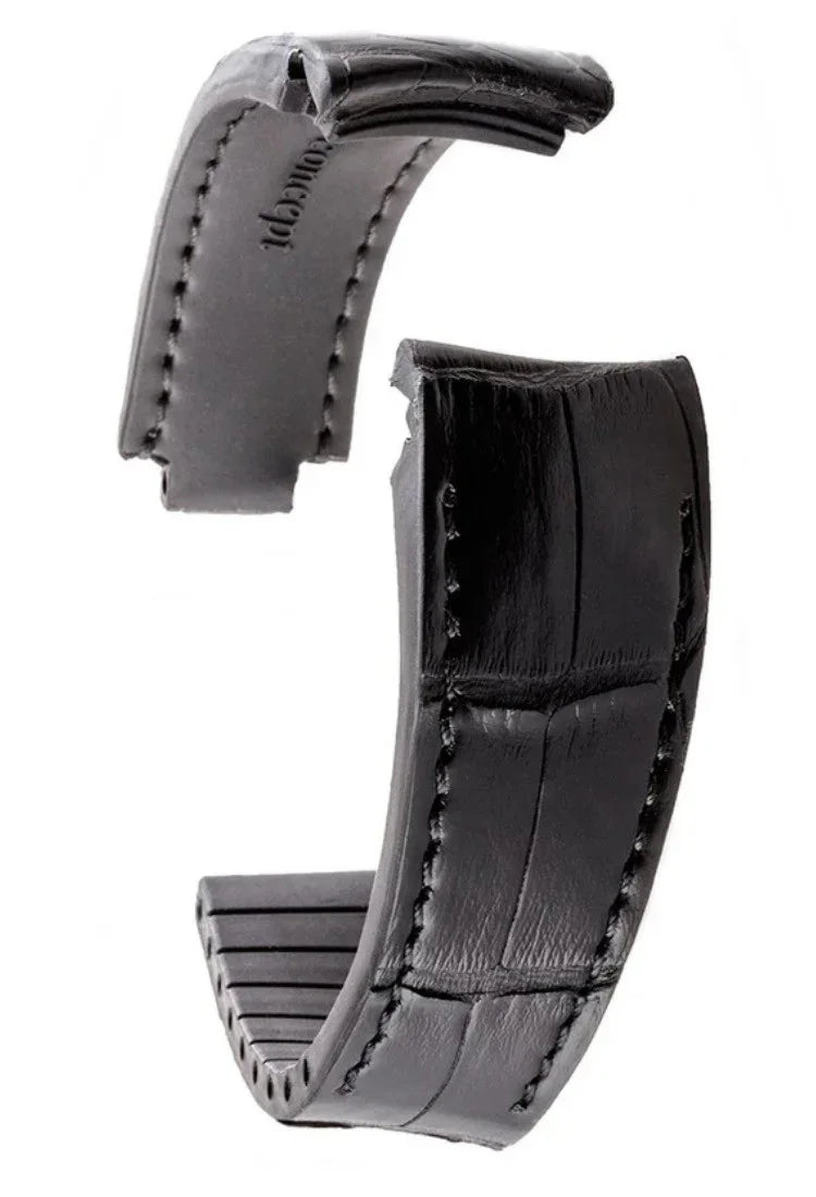 R-Strap - Alligator strap for Rolex - Black - alligator leather watch strap