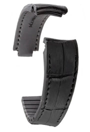 R-Strap - Alligator strap for Rolex - Carbon black - alligator leather watch strap