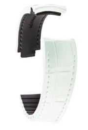 R-Strap - Alligator strap for Rolex - Pearl white - alligator leather watch strap