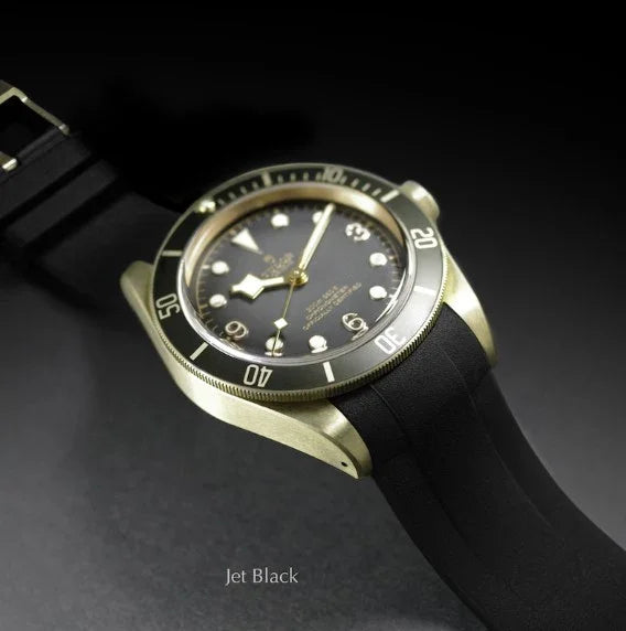 RubberB T803 Black for Tudor Black Bay Bronze Strap - detail