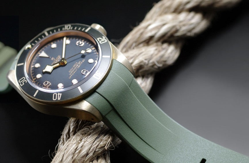 Rubber B strap T803 Military Green with buckle 