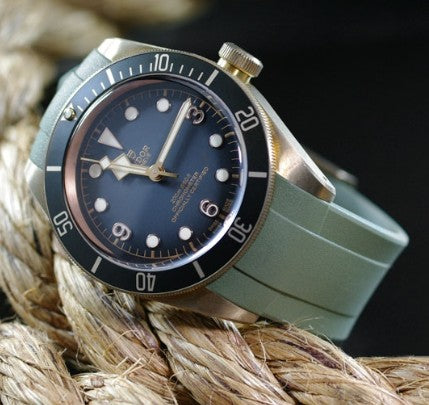 Rubber B strap T803 Military Green with buckle 