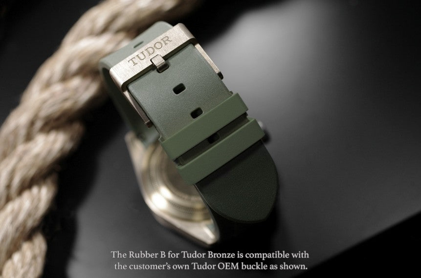 Rubber B strap T803 Military Green with buckle 